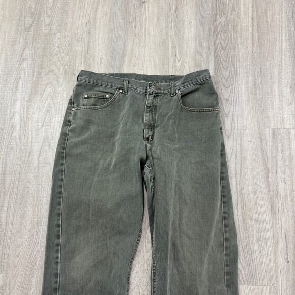 Vintage Riveted Lee Jeans Men's 38x30 Green Faded Western 90s Distressed Rodeo - Picture 2 of 12